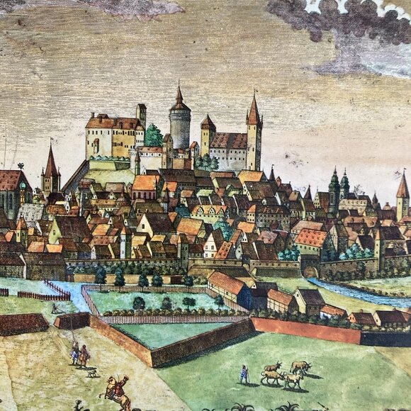 VTG Cookie LG Biscuit Tin Otto Schmidt Nurnberg Germany Colorful Litho Graphics - Picture 9 of 13